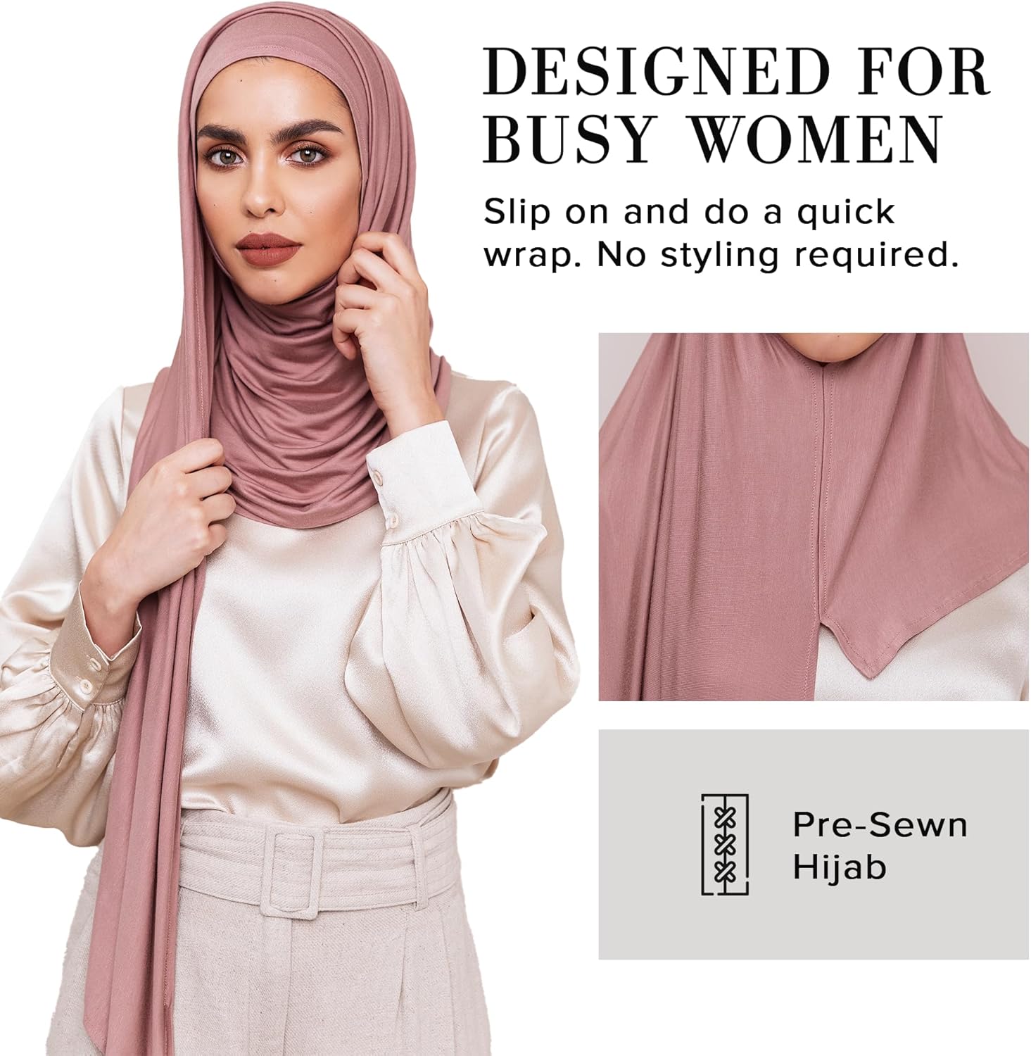 Slip-on Instant Premium Jersey Hijab Head Scarf Wrap for Muslim Women Made in Turkey - Image 7