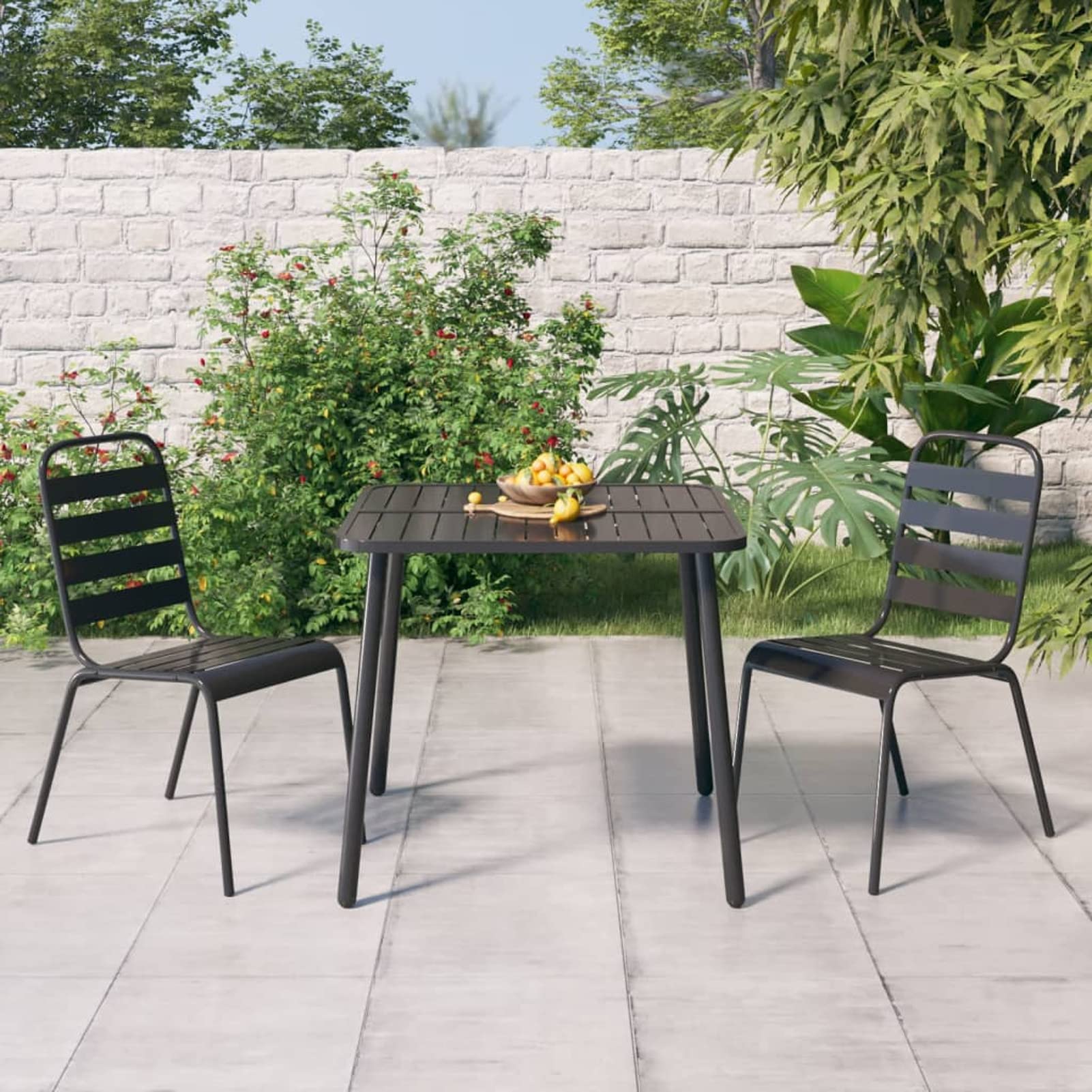 Salons de jardin en acier compact pour petits espaces et balcons