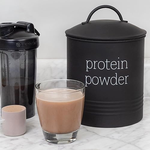 Vista 52 de AuldHome Design Bote de azúcar blanco esmaltado; almacenamiento de grapas de estilo rústico envejecido para cocina Blanco