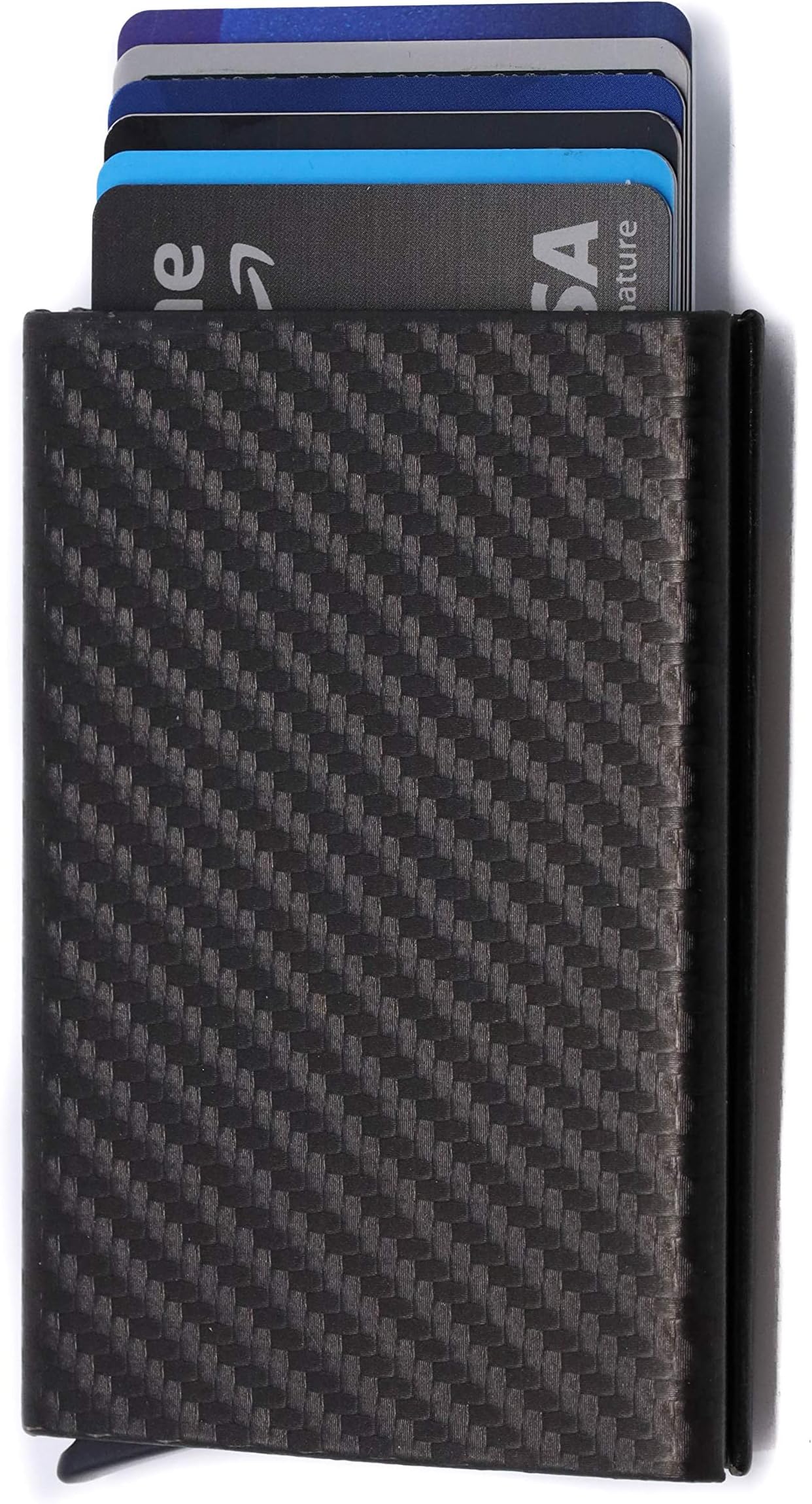 Grey Pop-Up Wallet & Money Clip, Minimalist**, Credit Cards safe with RFID Blocking and metalic clip safely holds your cash! Slim, Modern, Stylish Wallet New for 2022