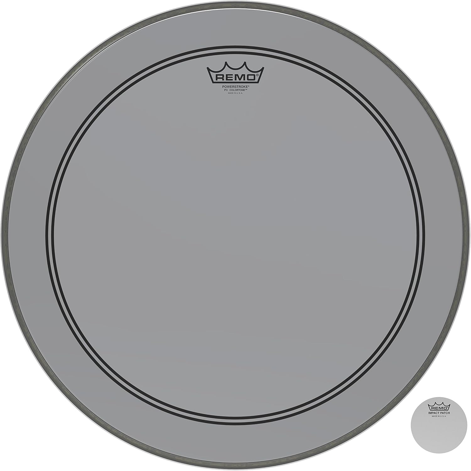 Remo Powerstroke P3 Colortone Purple Bass Drumhead, 24"