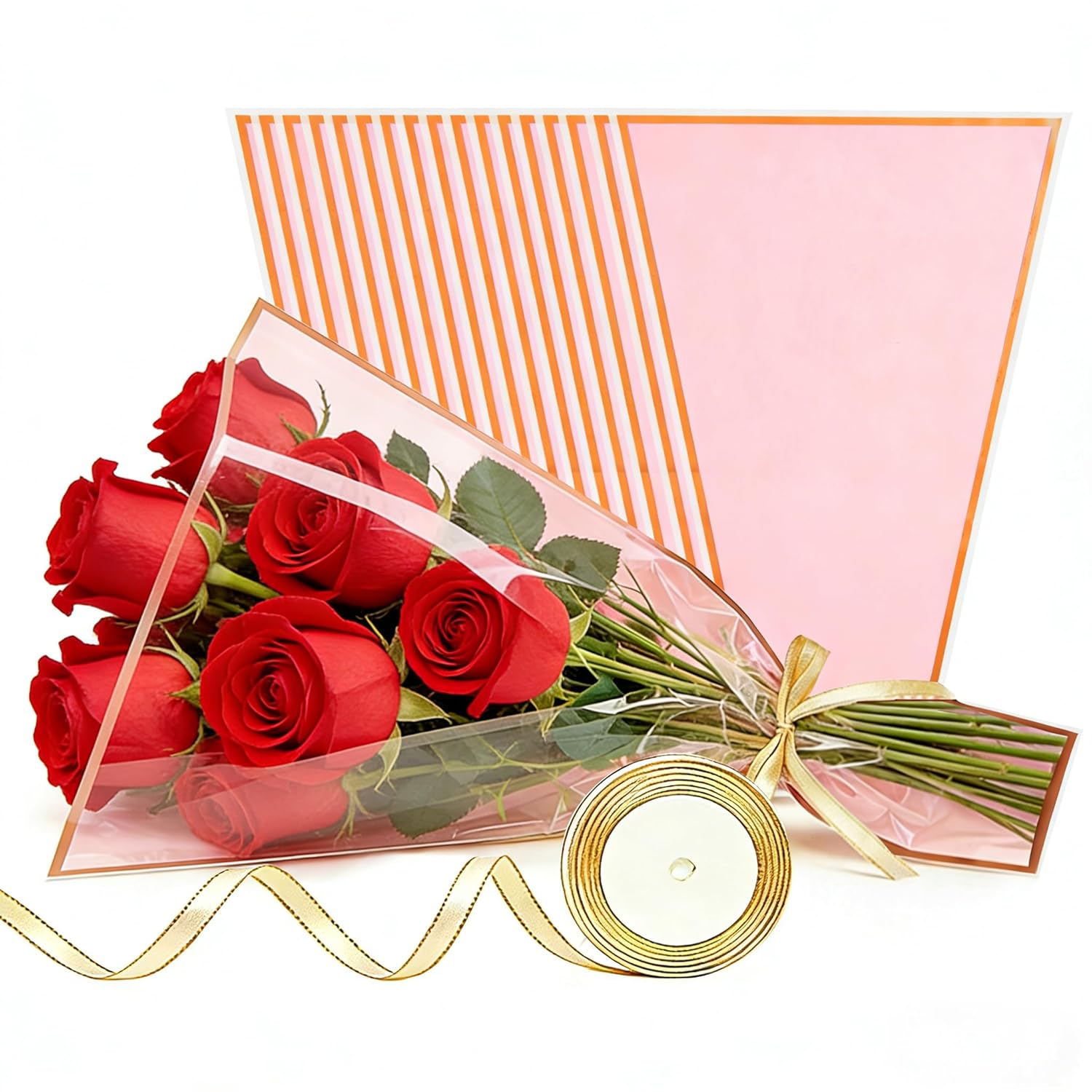 150 PCS Flower Bouquet Bags, 17x 11 Inch Plastic Floral Wraps Sleeves for Bouquets, Flower Packaging Bags for Florist Supplies Flower Bar Wedding Birthday Mother’s Day