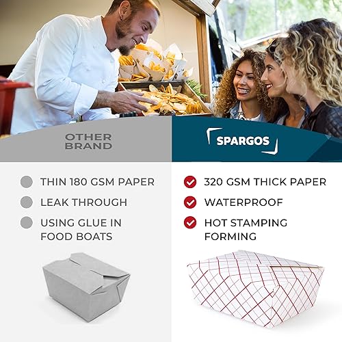 Miniatura 7 de Cajas para llevar (paquete de 60) 45 oz de papel de cartón blanco Togo contenedores chinos para llevar biodegradables Eco To Go Contenedores de