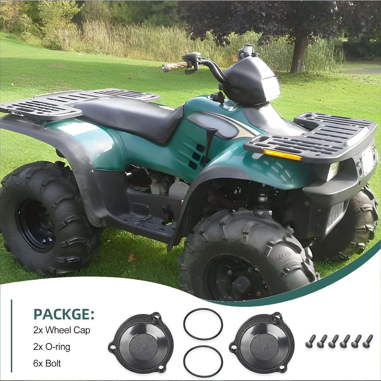 2Pcs Front Wheel Cap for Polaris Magnum Scrambler Big Boss Sportsman Xpedition Xplorer Worker 250 300 325 335 400 425 500 5432611 7512027