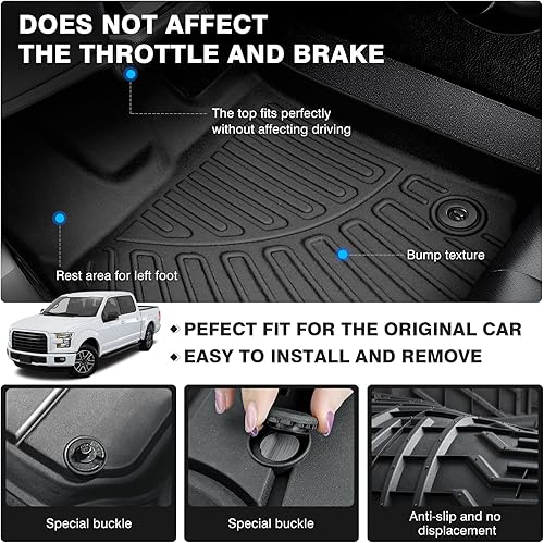 Vista 172 de Powerty Alfombras resistentes para BMW X3 2018 a 2024 y BMW X4 2019 a 2024, a medida para accesorios de X3 y X4, de elastómero termoplástico 3D