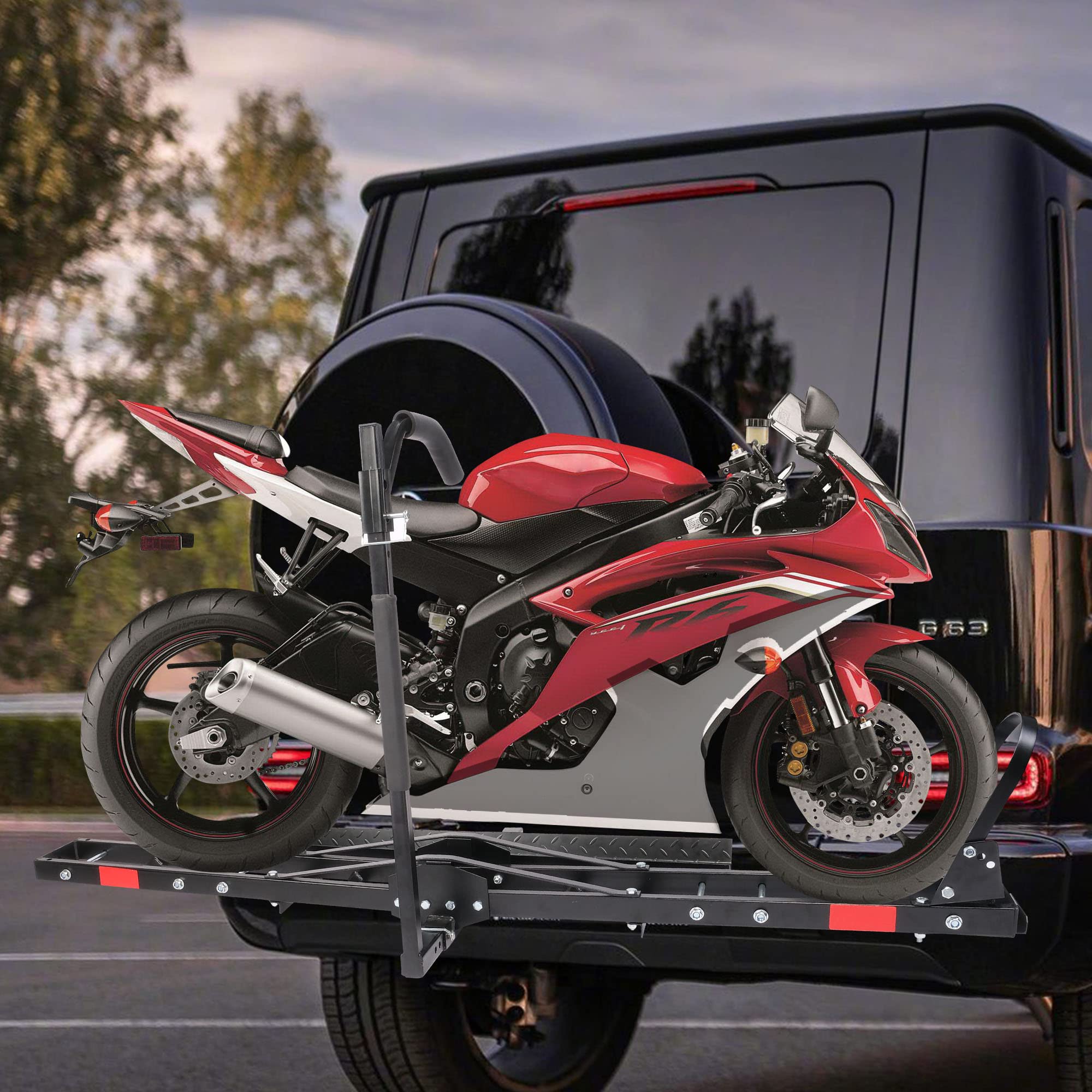 Buy Motorcycle Carrier 500 Lbs Dirt Bike Carrier Hauler Hitch Rack with