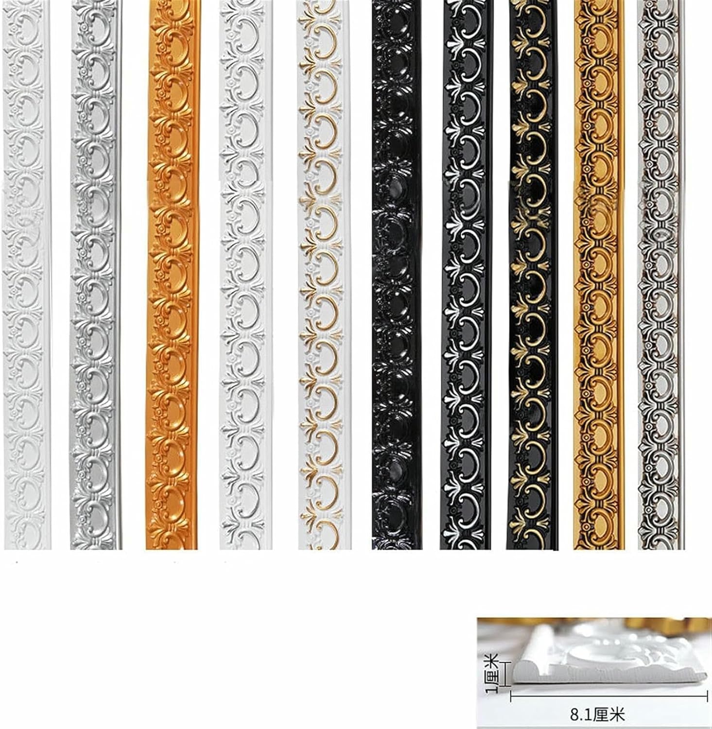 Flexible Baseboards Molding Trim，Peel and Stick Baseboard Self-Adhesive Rubber Wall Base Trim 9.8 FT Vinyl Moulding for Walls, Edges, Borders, Window Frames~/