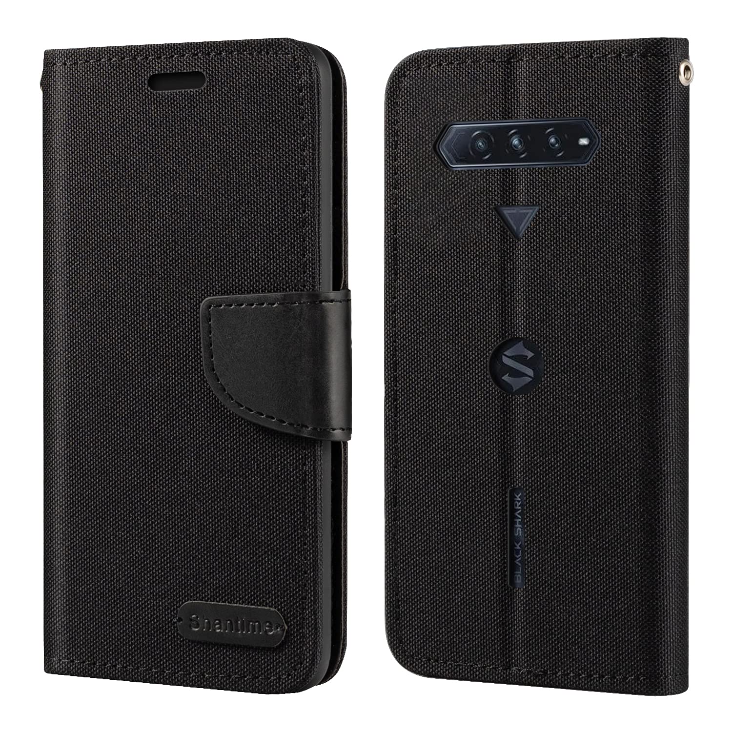 Custodia Portafoglio In Pelle Per Xiaomi Black Shark 4/4 Pro: Cover Con Flip E Funzione Stand, Nera - 6
