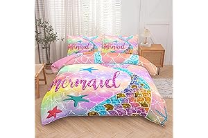 NINE NINE Mermaid Tail Comforter Set: The Ultimate Enchanting Escape for Young Dreamers