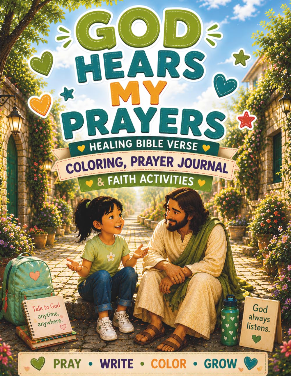 GOD HEARS MY PRAYERS: A Prayer Devotional & Coloring Book for Kids About Prayer, Trust, Feelings, and Talking to God (Healing Hearts Collection)