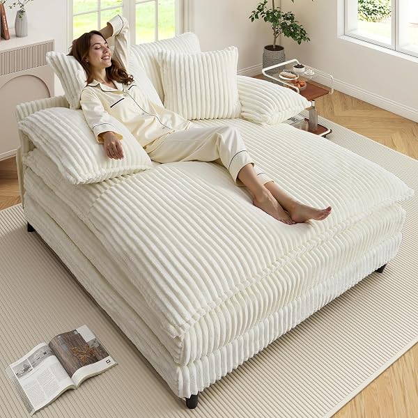 WESTSETLUX Oversized Chaise Lounge Chair Indoor