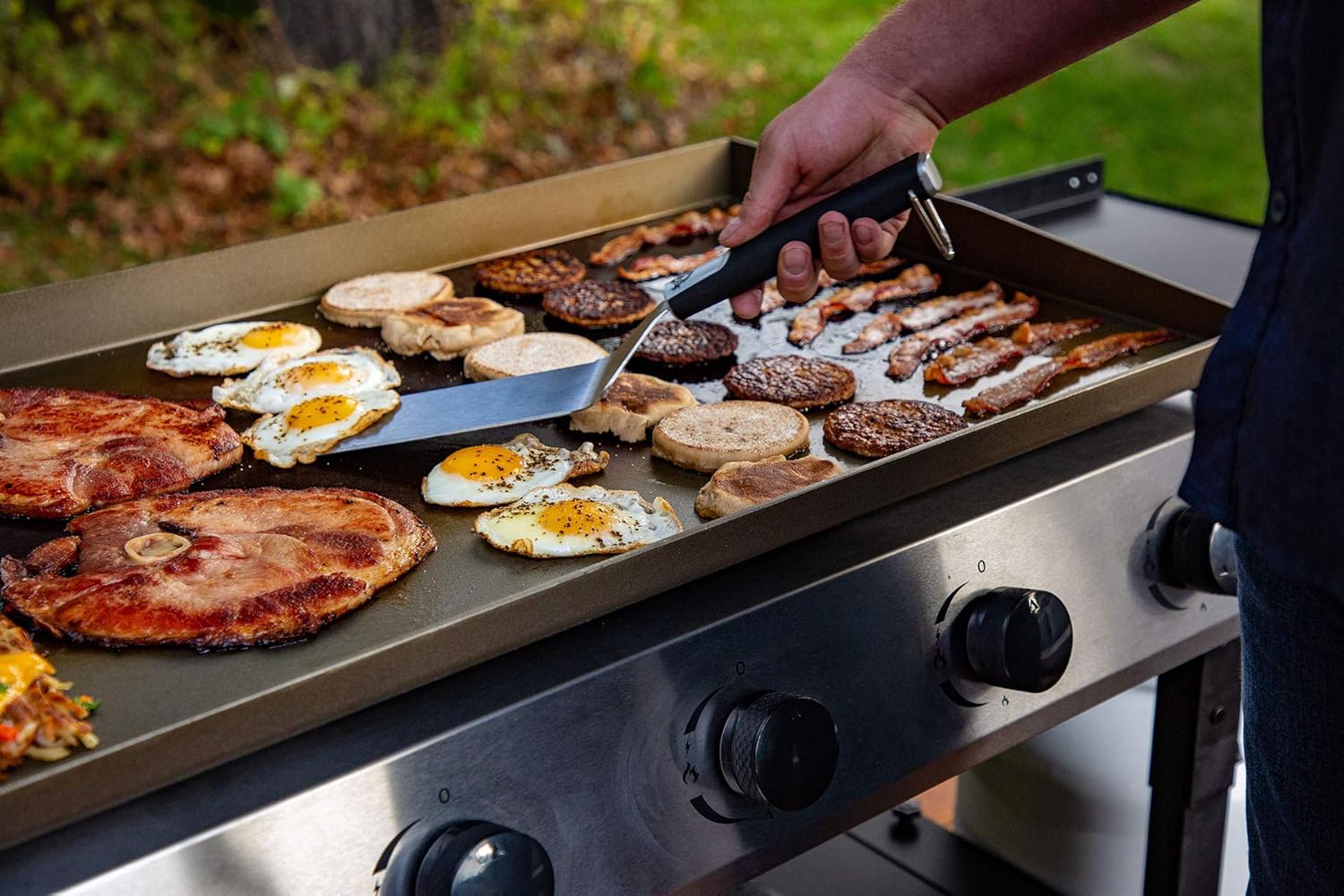 PIT BOSS 10762 5 Burner Gas Griddle, Black : Patio, Lawn & Garden