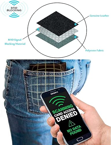 Miniatura 7 de DiLoro Italia - Cartera de piel con tapa para hombre ranuras verticales y compartimento con cremallera bloqueo RFID napa negra 1809-BK