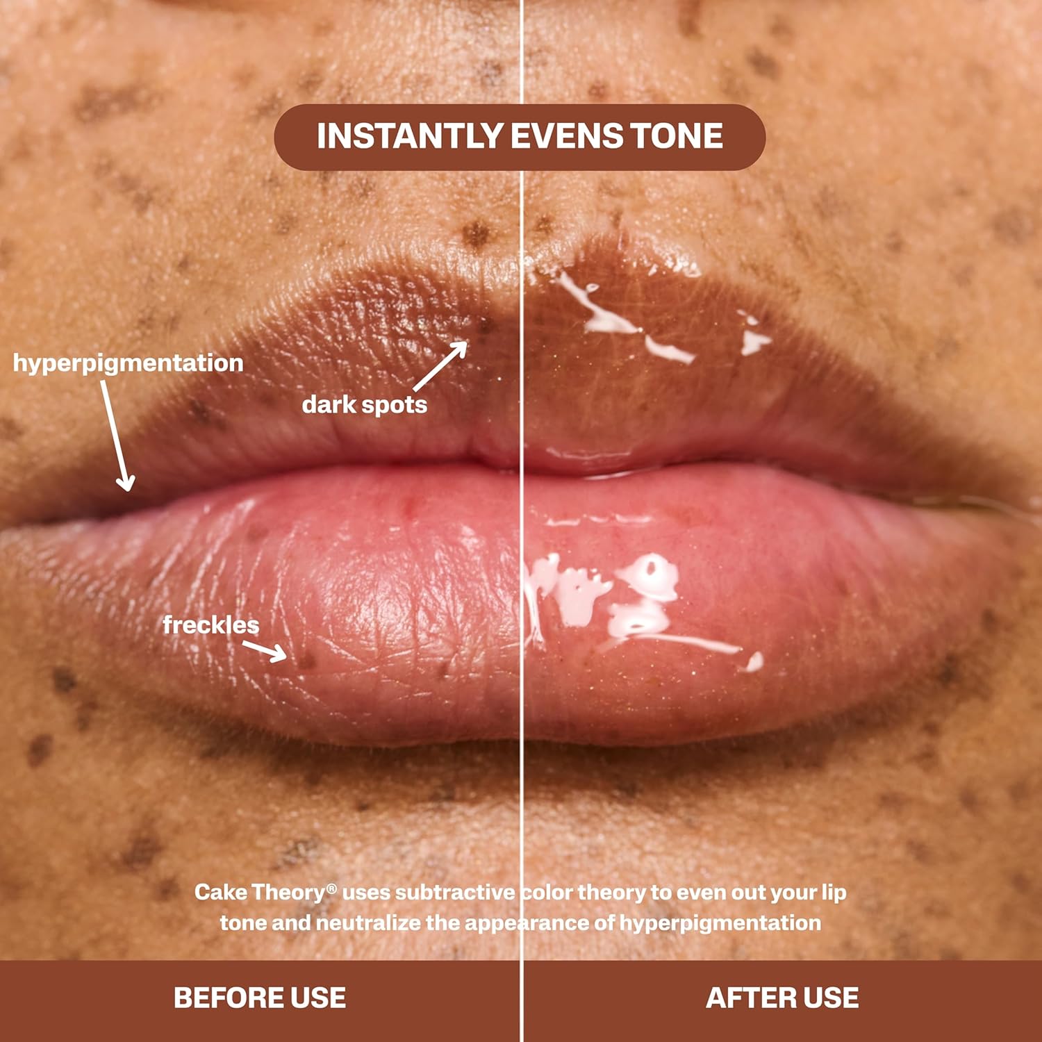 POUND CAKE Cake Theory Lip Tone Equalizing Oil Duo | Hydrating and High-Shine Blurring Lip Oils in Browning (Purple Brown Tint) & Melted Butter (Yellow Tint) | Clean, Vegan, and Moisturizing Formula –