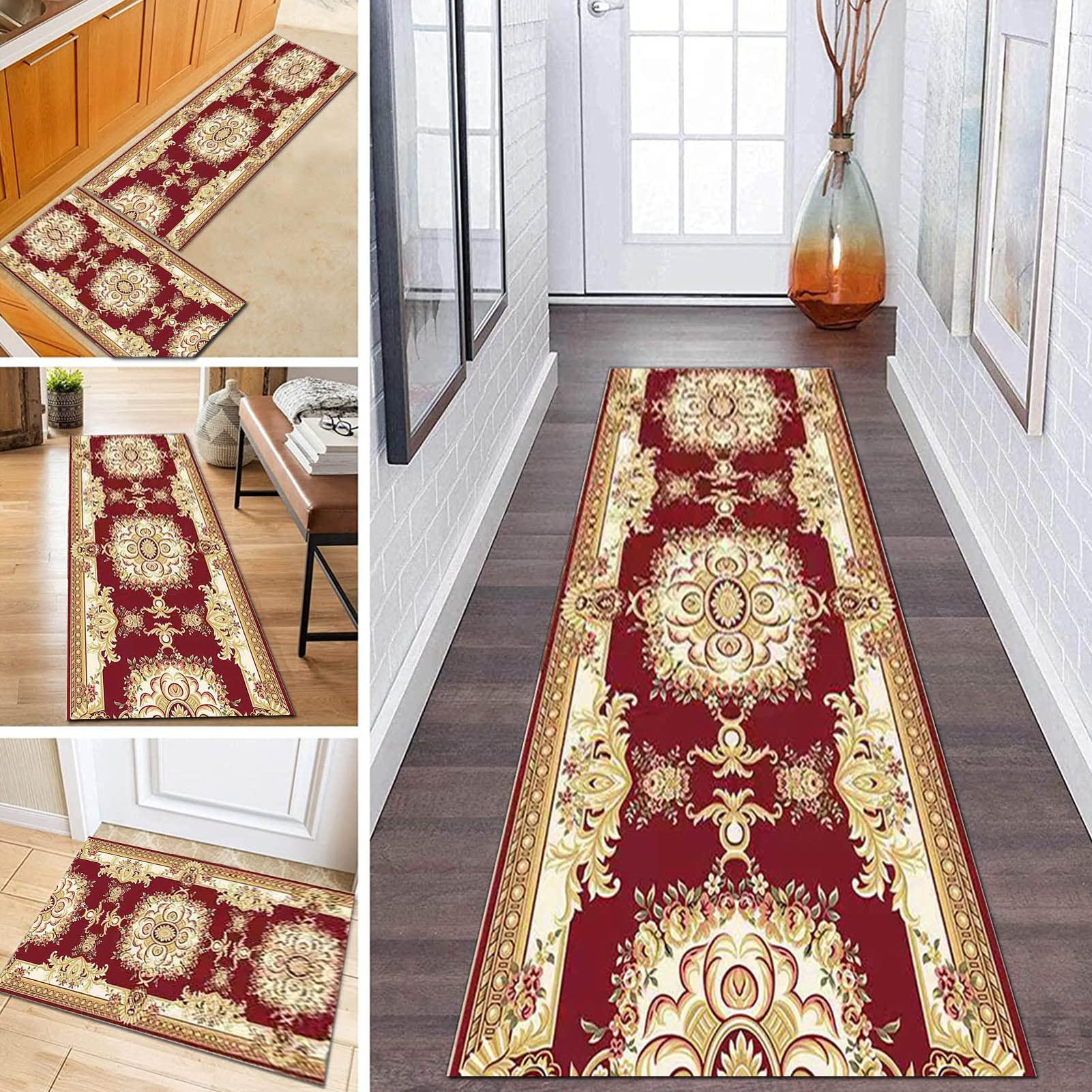 Runner Tapijt Hal Tapijt Lopers 100cm/1.5m/2m/300cm/350cm/4m/5m/6m Extra Lang Tapijt voor Gang Keuken Woonkamer Ingang Vloer Antislipmat(70×400cm