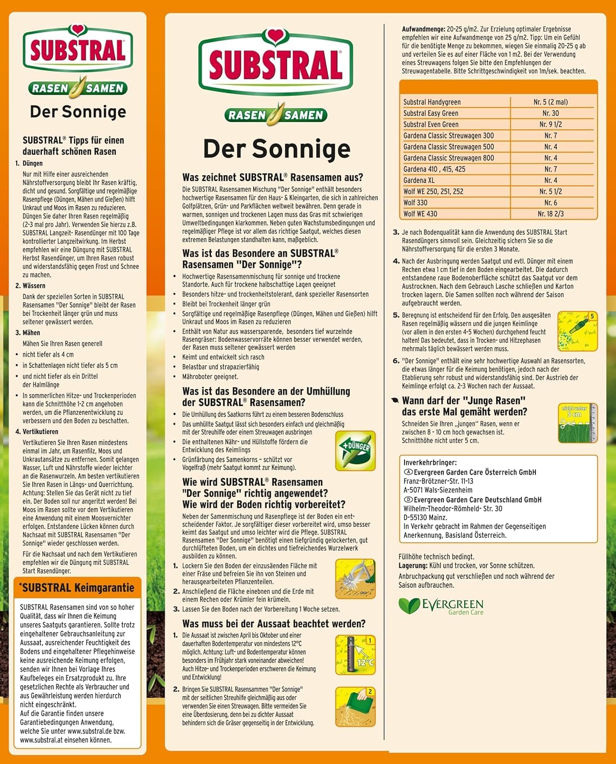 Substral Rasensamen Der Sonnige Trockenrasen Rasensamenmischung für sonnige und trockene Standorte 2,25kg | Für sonnige Standorte, Für trockene Standorte