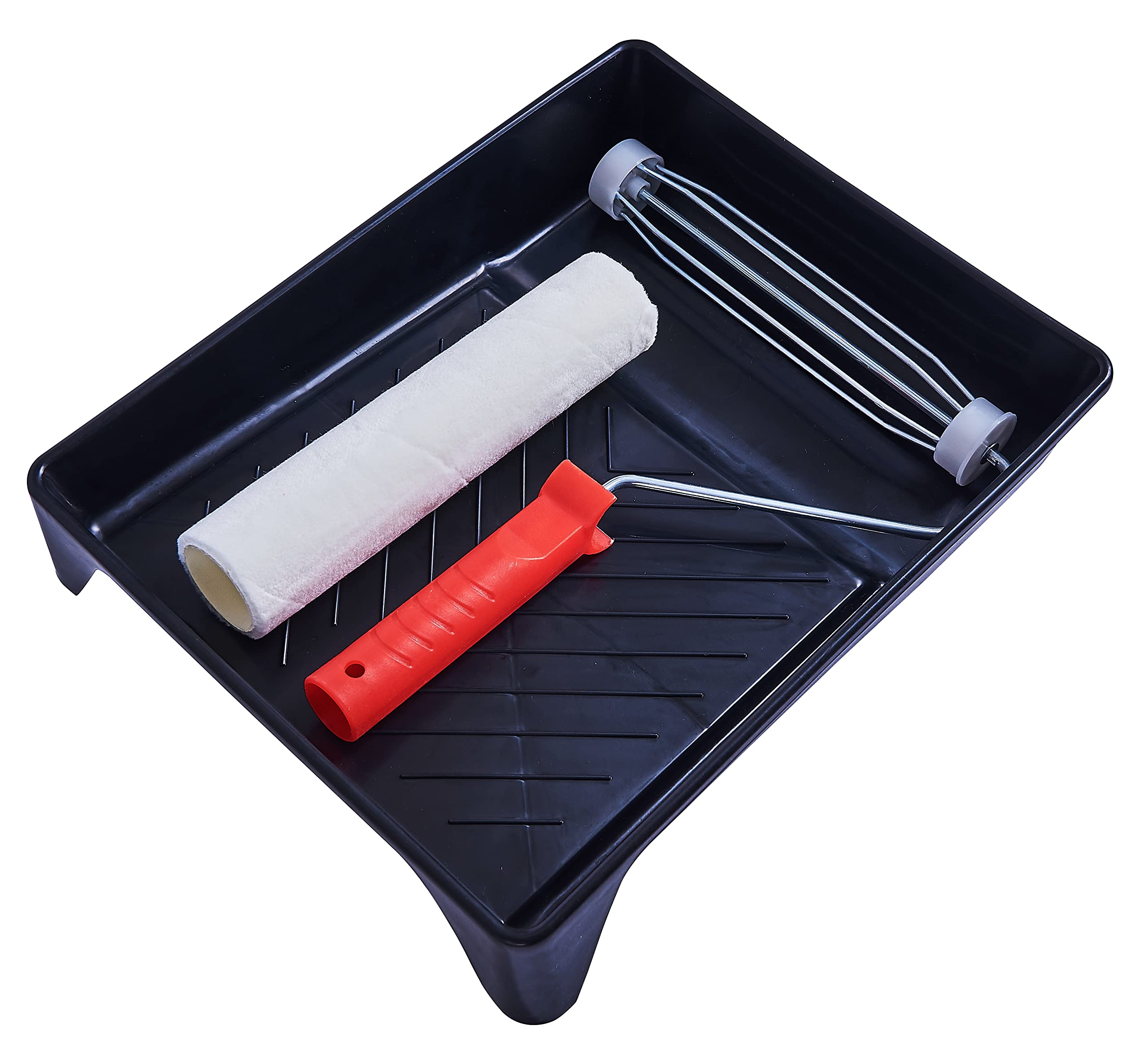 Gloss Finish 9" Roller Tray Kit - 9 Paint Sleeves Trays Short Medium Long Pile -  9 roller gloss paint sleeves trays short medium long pile emulsion