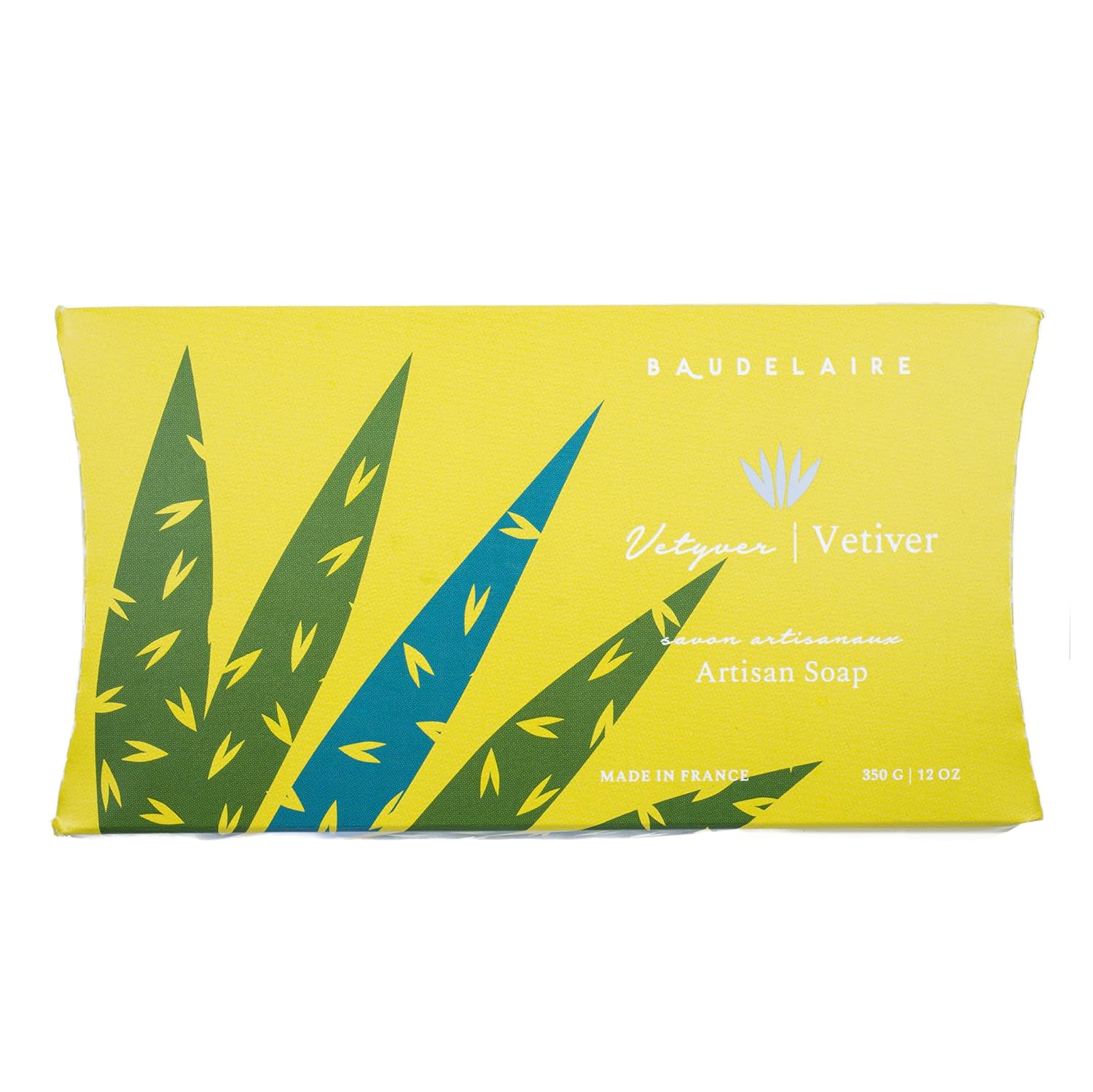 Provence Sante Luxury French Soap Bar - Moisturizing Shea Butter - Triple-milled Vetiver Fragrance, 12 oz Gift Box