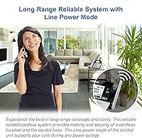 Vista 7 de Teléfono AT&T DECT 6.0 con identificador de llamadas y llamada en espera, Plateado/Negro