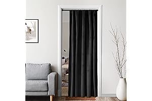 XTMYI: 80” Black Velvet Thermal Blackout Curtains