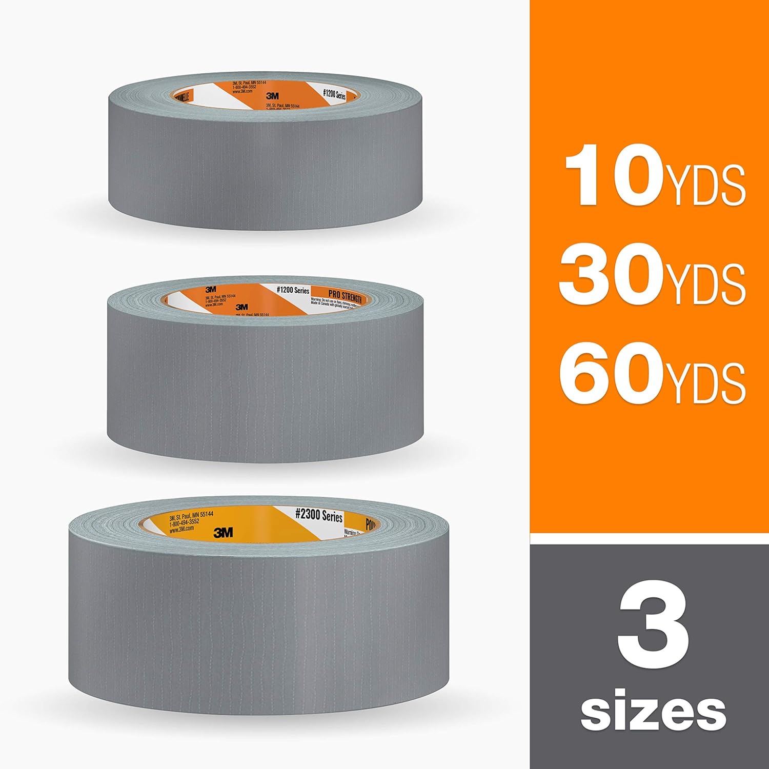 3M 1230-C Duct Tape, 30 Yards, Gray : Industrial & Scientific