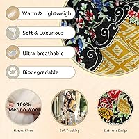 Vista 72 de DANA XU Manta de pashmina extragrande 100% de lana merina, bufanda de viaje, bufanda de cachemira para mujer, otoño e invierno, chal de gran