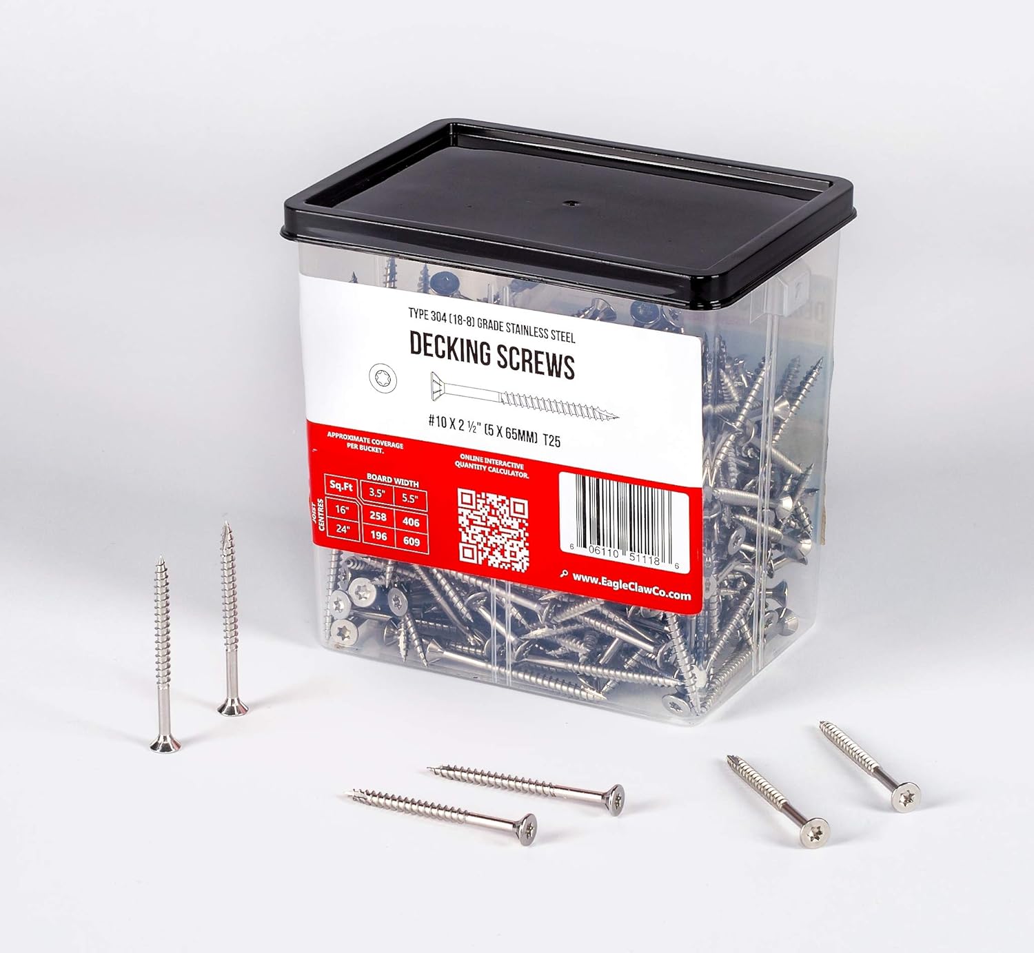 Gеt Sресіаl Prісе Eagle Claw Stainless Steel Deck Screws #10 X 2 1/2 Inch T25 Star Drive Torx Qty 350-4.2 Pounds 🔥 Crаzу Dеаlѕ Eagle Claw Stainless Steel Deck Screws #10 X 2 1/2 Inch T25 Star Drive Torx Qty 350-4.2 Pounds