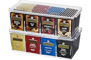 Lifewit 2 Pack Plastic Container for Tea Bags