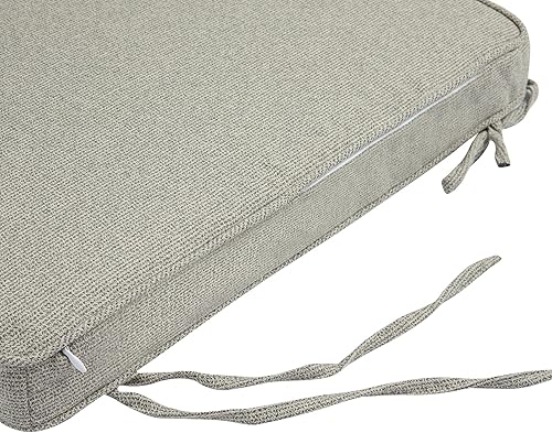 Miniatura 7 de Cojín para silla de patio de 18 x 18 x 2.5 pulgadas para muebles de patio, paquete de 2, cojín cuadrado impermeable para asiento de esquina para