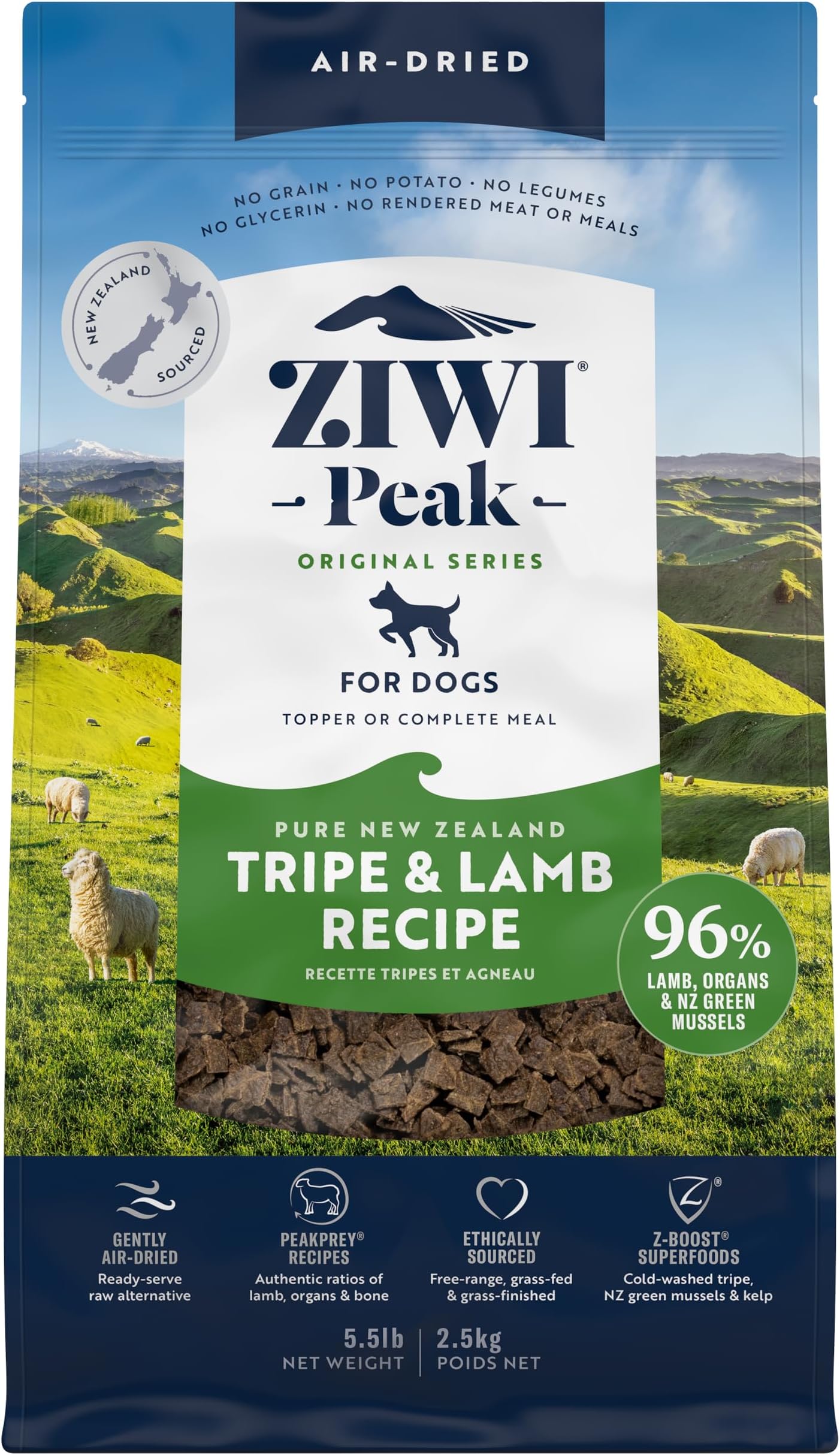 ZiwiPeak Dog Dry Food Tripe & Lamb 2.5KG