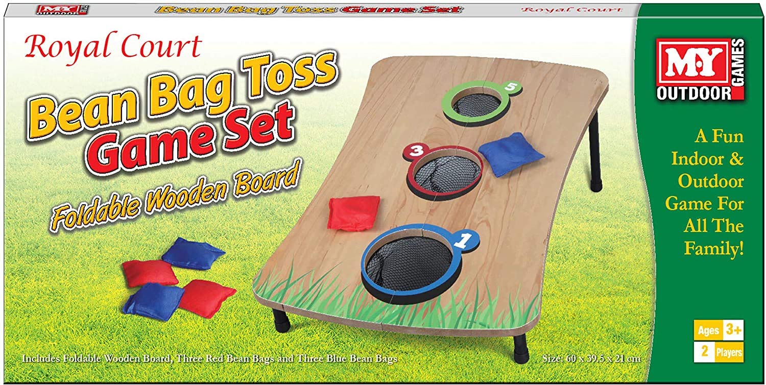 MantraRaj Bean Bag Toss Game Foldable Wooden Board Kids Family Fun Outdoor Indoor Throwing Game Gift