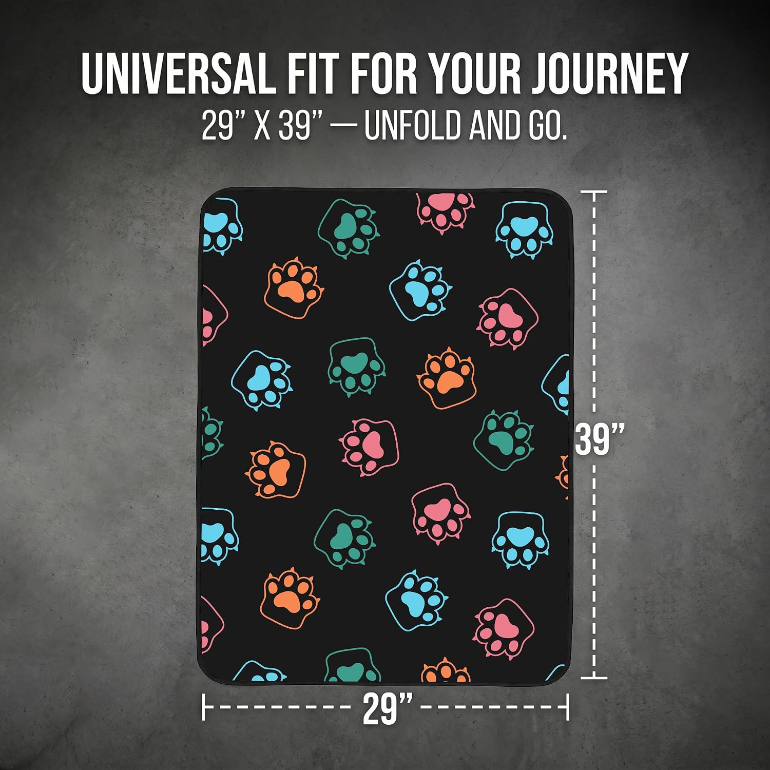 Universal Car Trunk Mat 29" x 39",Car Trunk Protection Cargo Liner，Anti-Slip Easy to Clean, Sporty Vehicle Interior Accessories Suitable for Most Car Models. (Colorful Claws, 29''x39'') image 2
