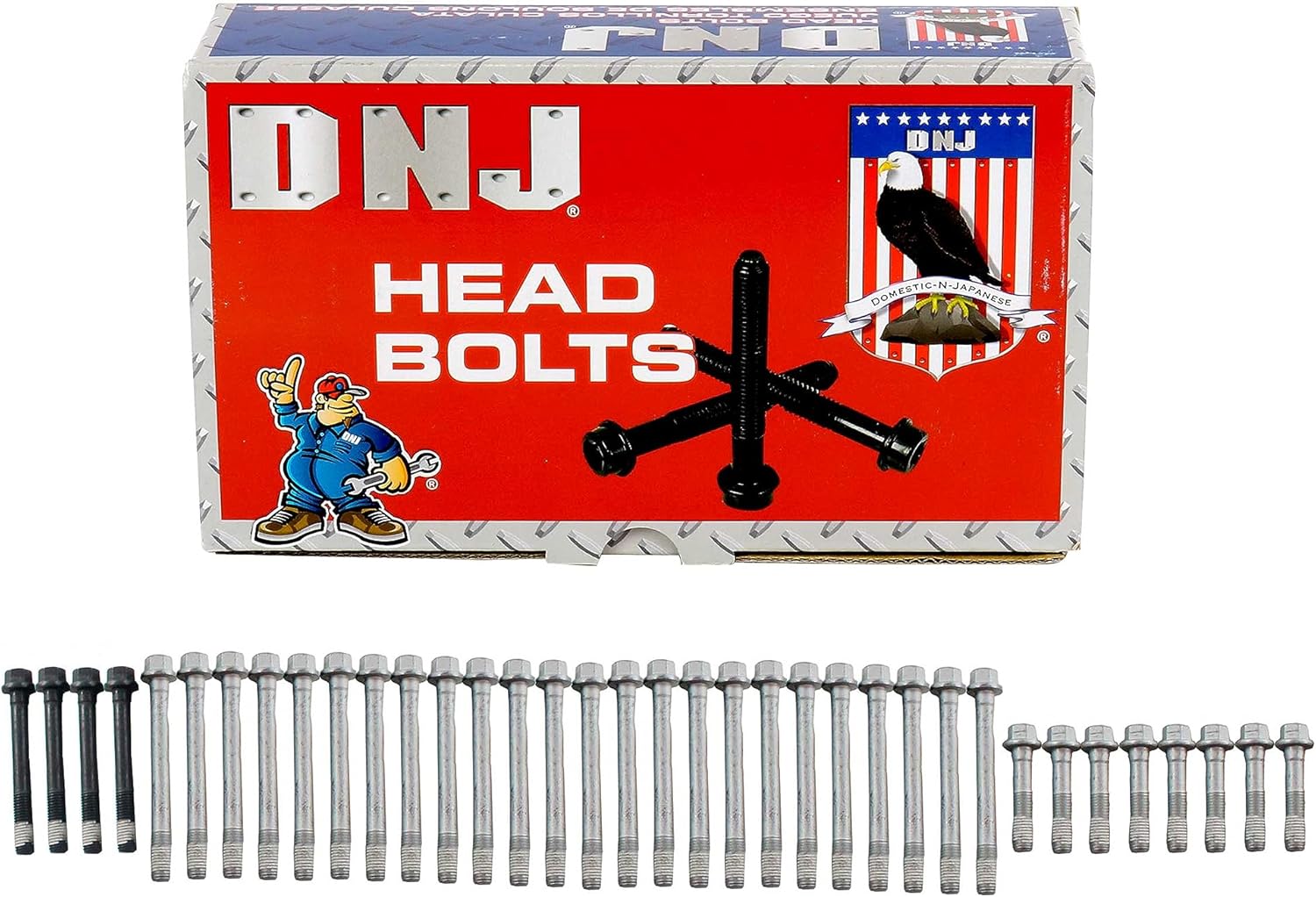 DNJ HGB3181 Cylinder Head Gasket set with Head Bolt Kit For 2001-2007 Chevrolet C3500HD 8.1L 496cid V8 OHV
