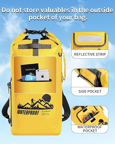 Miniatura 4 de IDRYBAG Dry Bag Mochila impermeable flotante de 20L30L40L, bolsas secas impermeable para hombres, bolsa impermeable de saco seco