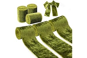 Rustic Moss Green Velvet Ribbon