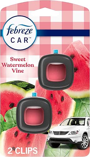 Car Air Freshener Vent Clip Sweet Watermelon Vine Scent, 2