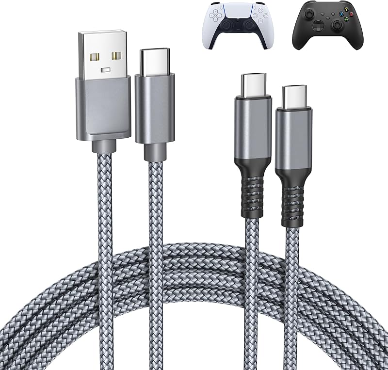 Basesailor for Xbox Series X|S Charger Cord 10FT 2Pack,for Nintendo Switch 2 Controller Long USB Type C Charging Cable for PS5 Controller,Elite Series 2,for PlayStation 5 DualSense,PS5 Pro Controller | 10FT 2Pack Long USB Type C Charging Cable for PS5 Controller,Elite Series 2,for PlayStation 5 DualSense,PS5 Pro Controller