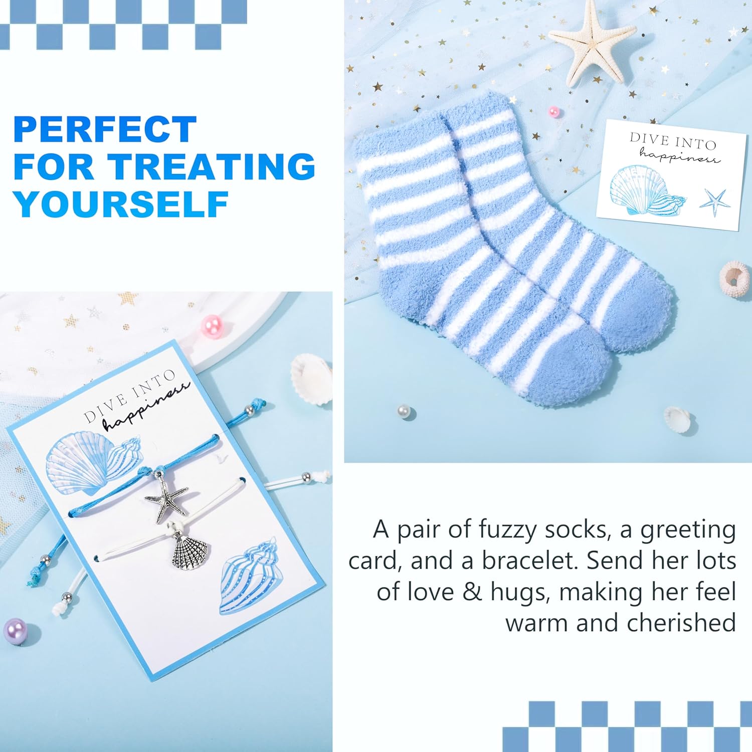 Birthday Gifts for Women, Ocean-Themed Gift Set for Women, Inspirational Thank You Gift Box, Christmas Gifts Beach Spa Self Care Basket for Her Teen Girl Sister Friend Friendship Mom - Image 6