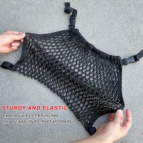 Miniatura 5 de Organizador de cochecito de bebé, bolsas colgantes para carrito de golf, bolsa de almacenamiento de malla de carga, espacio extragrande,