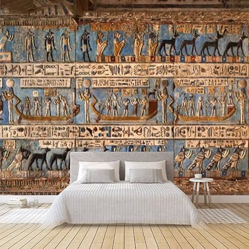 Miniatura 3 de Papel tapiz autoadhesivo de tamaño grande con diseño de templo egipcio antiguo, removible, autoadhesivo, grande, para decoración del hogar, sala de