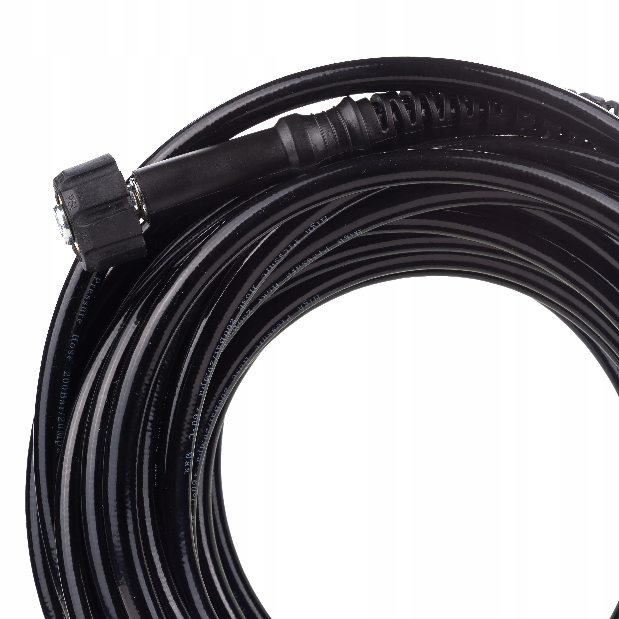 Rosfix Kit de manguera de limpieza de alcantarillado de 30 m + adaptador – rosca hembra M22 – Conector Bayonet | 200 bar 60 °C | Repuesto para limpiadora de alta presión Karcher K2 – K7 | Manguera de