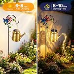 LED Garden Lights,Solar Lights Shower Watering Can -Outdoor Decor Solar Lights Outdoor Waterproof Garden,Waterfall for Lawn Path Gifts for Women