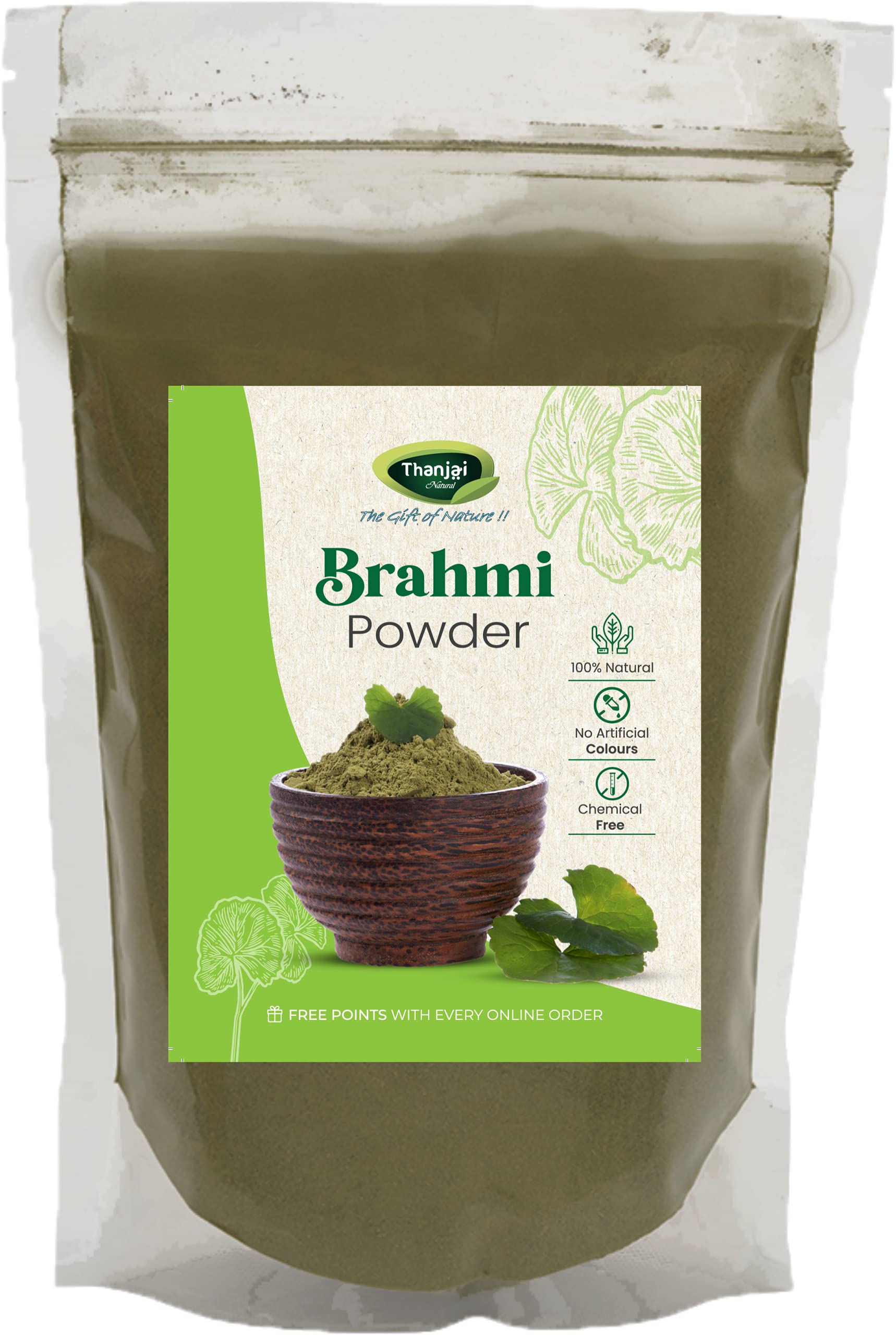 Thanjai Natural 500g Brahmi Powder (Bacopa monnieri) for Hair Growth & Skin Care | Hair and Scalp Treatment