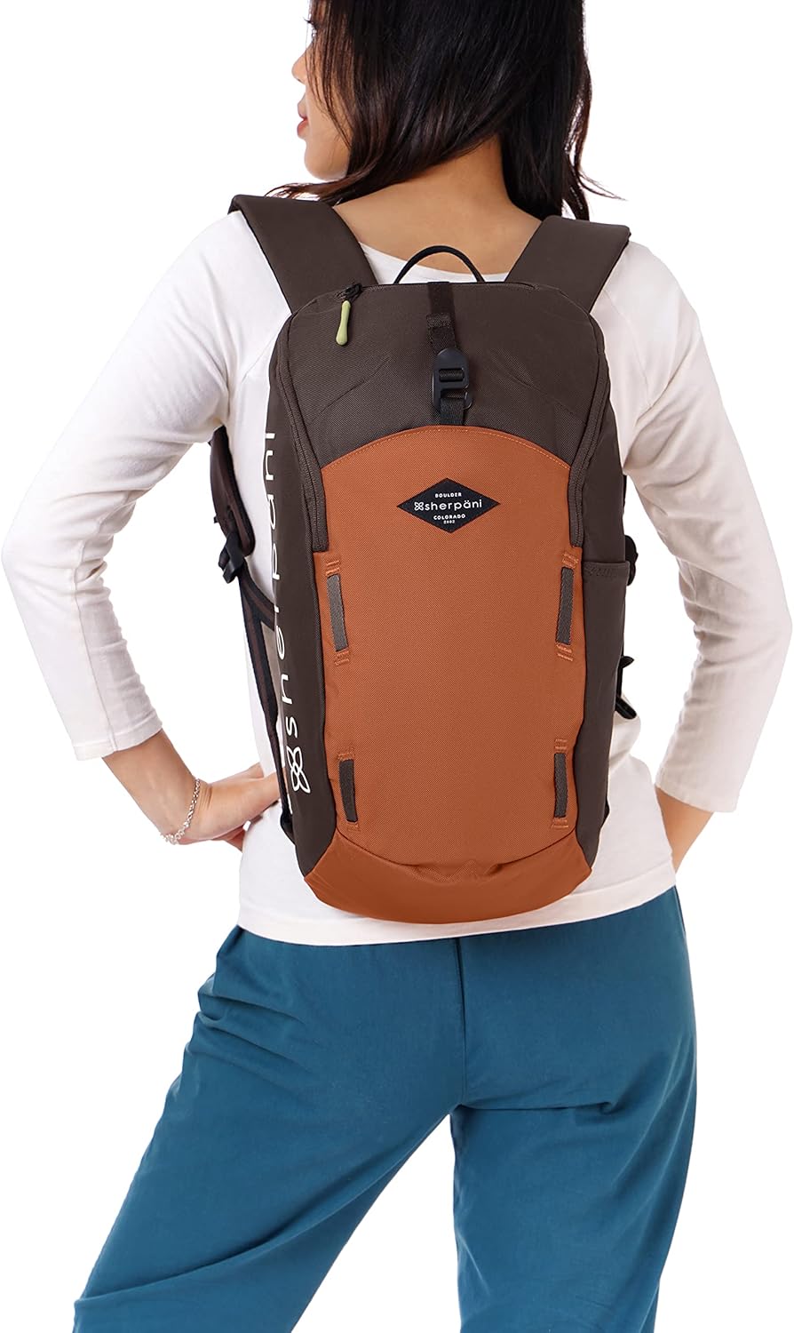 Sherpani Switch, 15L Lightweight Travel Hiking Backpack, Hydration Backpack, Backpack Purse for Women, Daypack for Women, Fits 13 Inch Laptop (Clay)