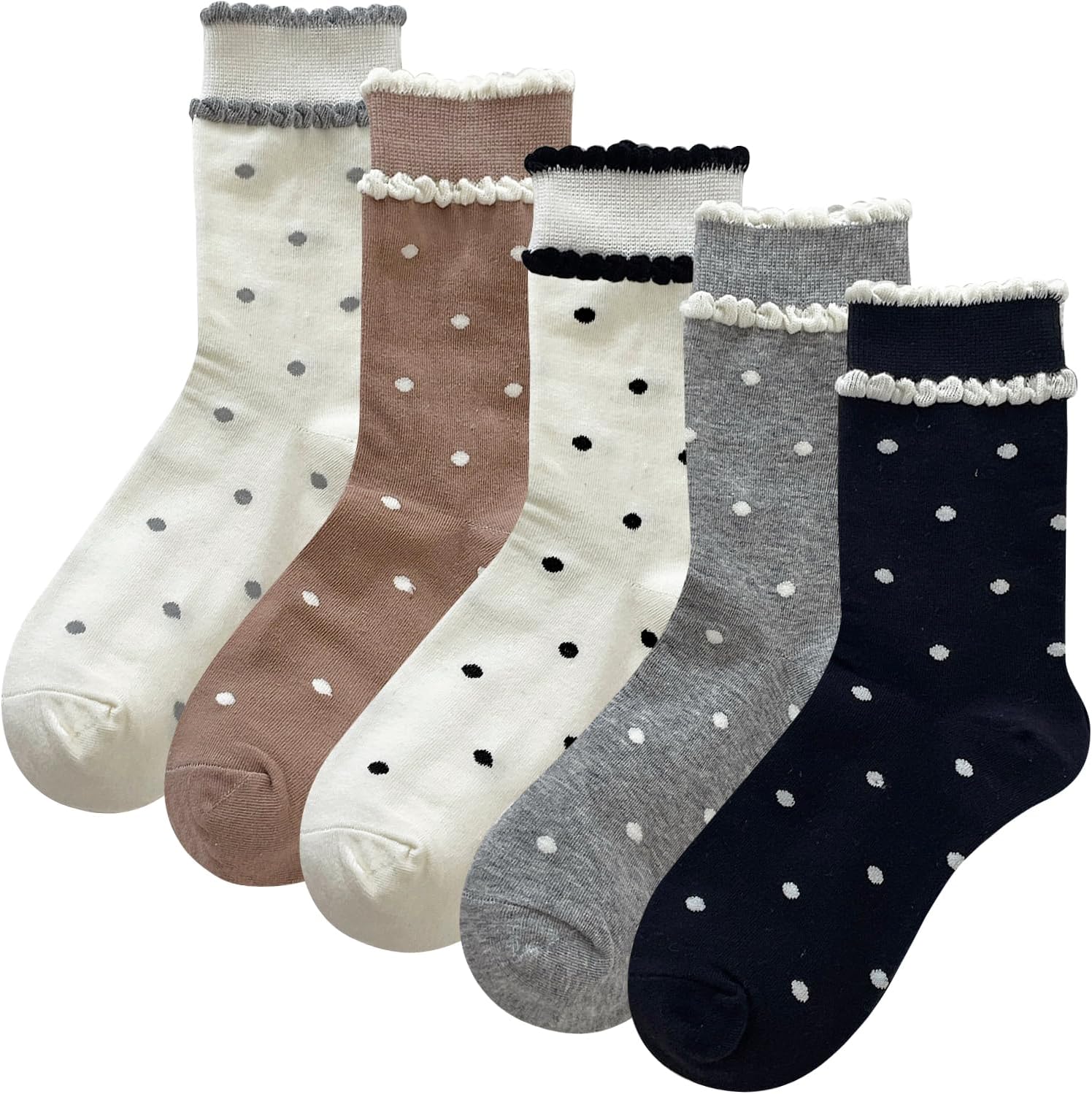 Daphene Women's Cute Crew Socks All Season Fun Cartoon Designs Holiday Gift
