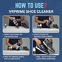 VR PRIME Shoe Cleaning Kit | Brush, Microfibre Cloth & Refill Bottle in Kit | Shoe Cleaner and Sneaker Cleaner for Nubuck, Canvas, Knit, Trainers, and Sports Shoes gallery image