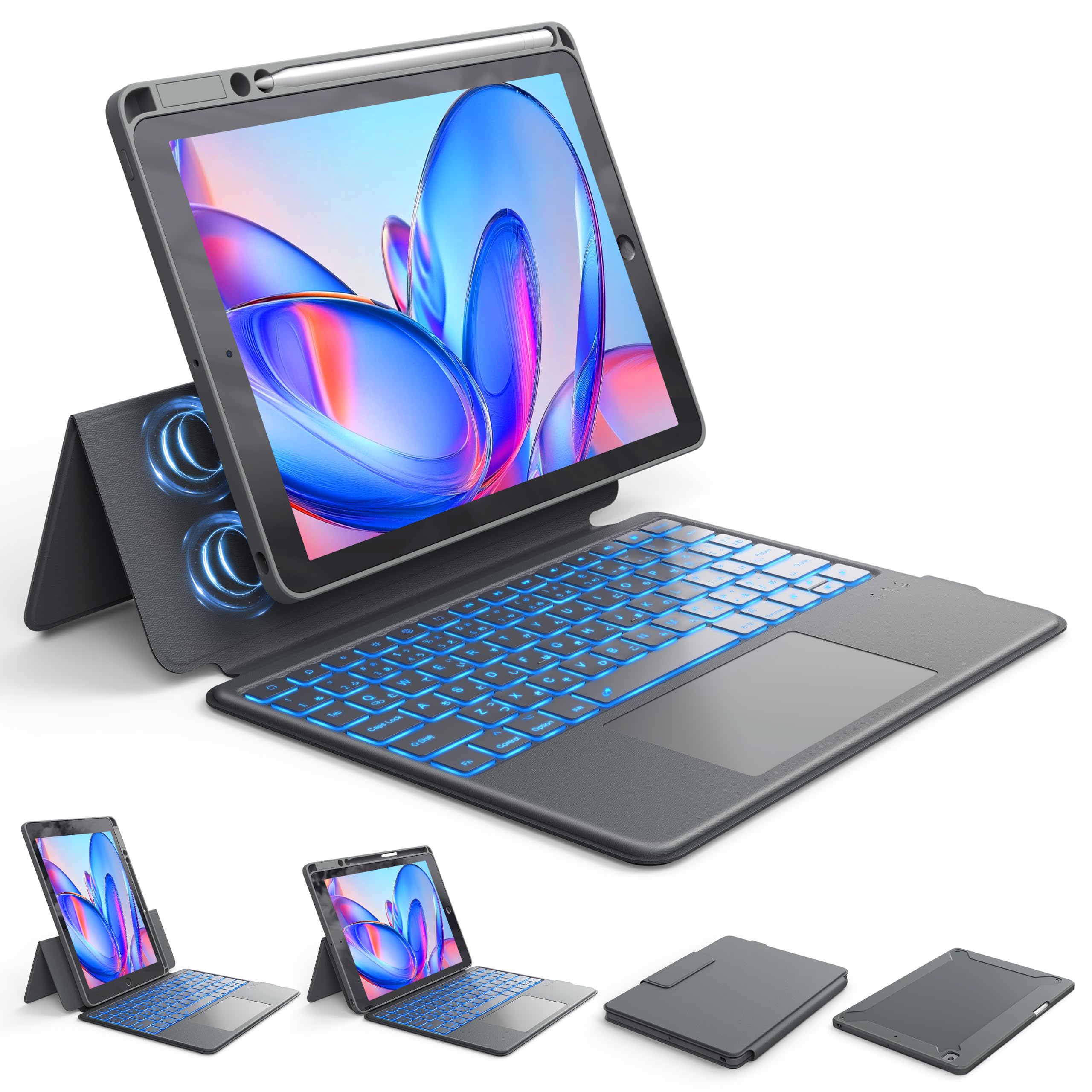 Amazon.co.jp: CHESONA iPad 9世代 8世代 7世代 ケース キーボード付き