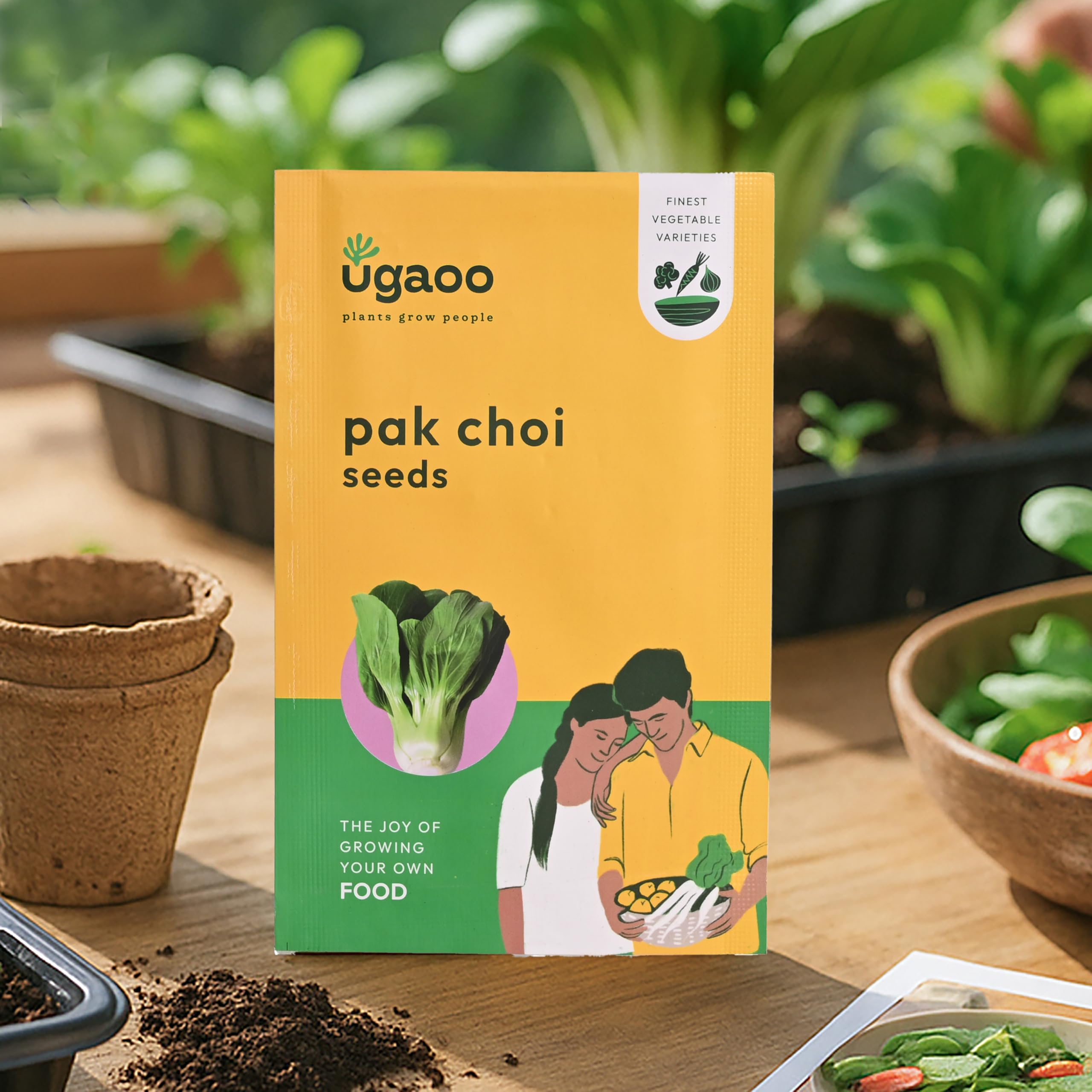 ugaoo Exotic Pak Choi Seeds for Home Kitchen and Vegetable Gardening, Pack Of 1gm, Best in Germination.-picture-10