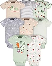 Gerber unisex-baby 8-pack Short Sleeve Onesies Bodysuits