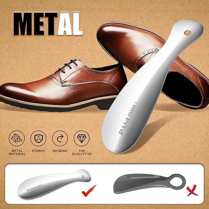 Calzador de Zapatos de Metal 19 cm Acero Inoxidable Viaje miniatura 5
